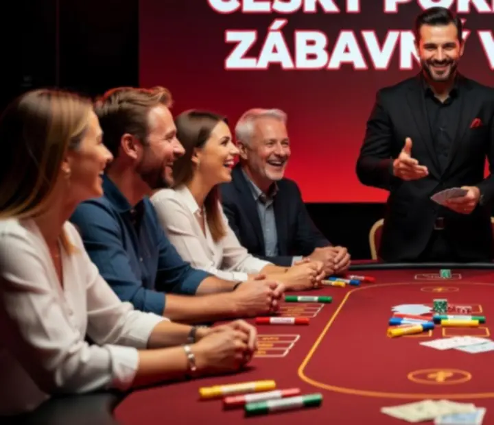Hosté u pokerového stolu během zábavného večera
