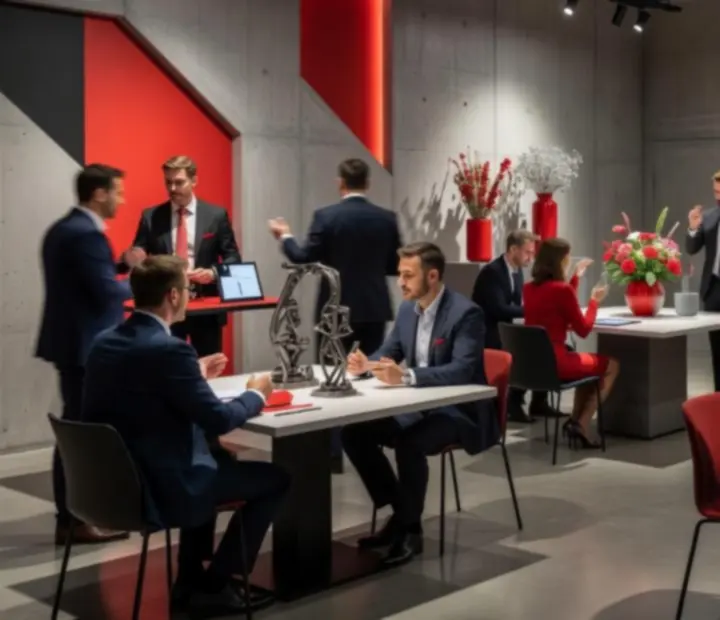 Koláž z firemních a privátních eventů Vltarix s hosty, světly a stolní zábavou