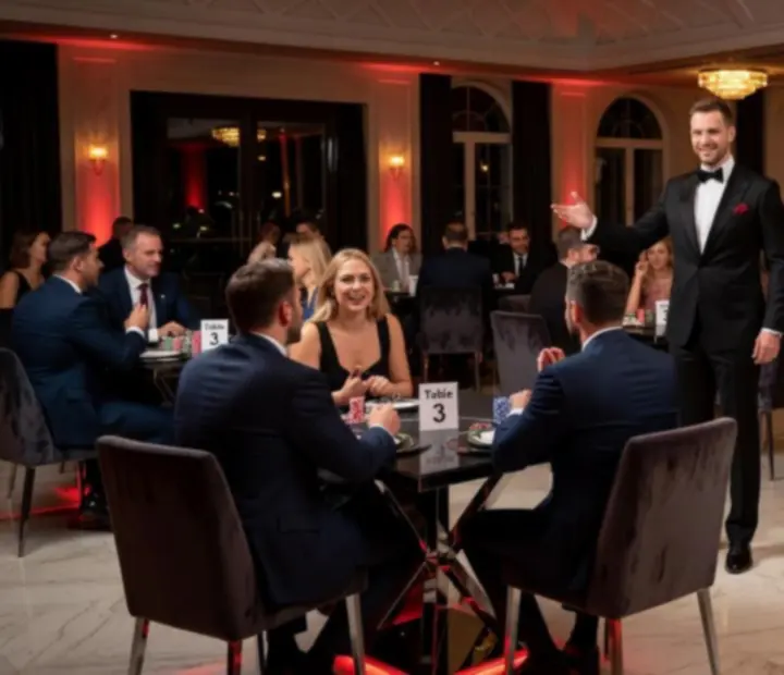 Soukromý event s hosty, světly a stolní zábavou